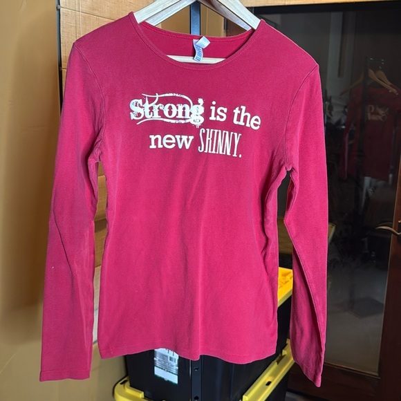 Bella Canvas Tops - Bella Strong is the New Skinny Mad City Crossfit LS 100% Cotton Top Size XL